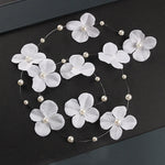 Flower Pearl Bendable Vine Hair Accessories Wired Beaded Headband Clip